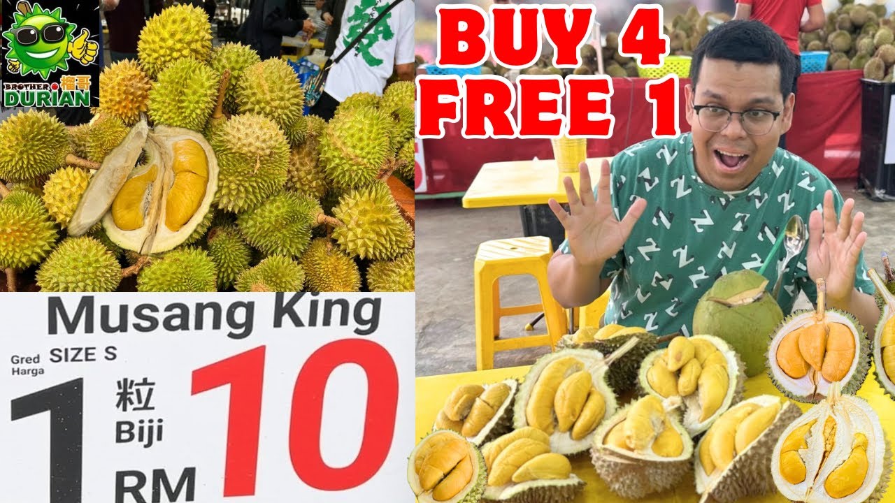 Gila! Musang King Cuma RM10 di Kuala Lumpur 😱 Makan Durian Murah Gila!
