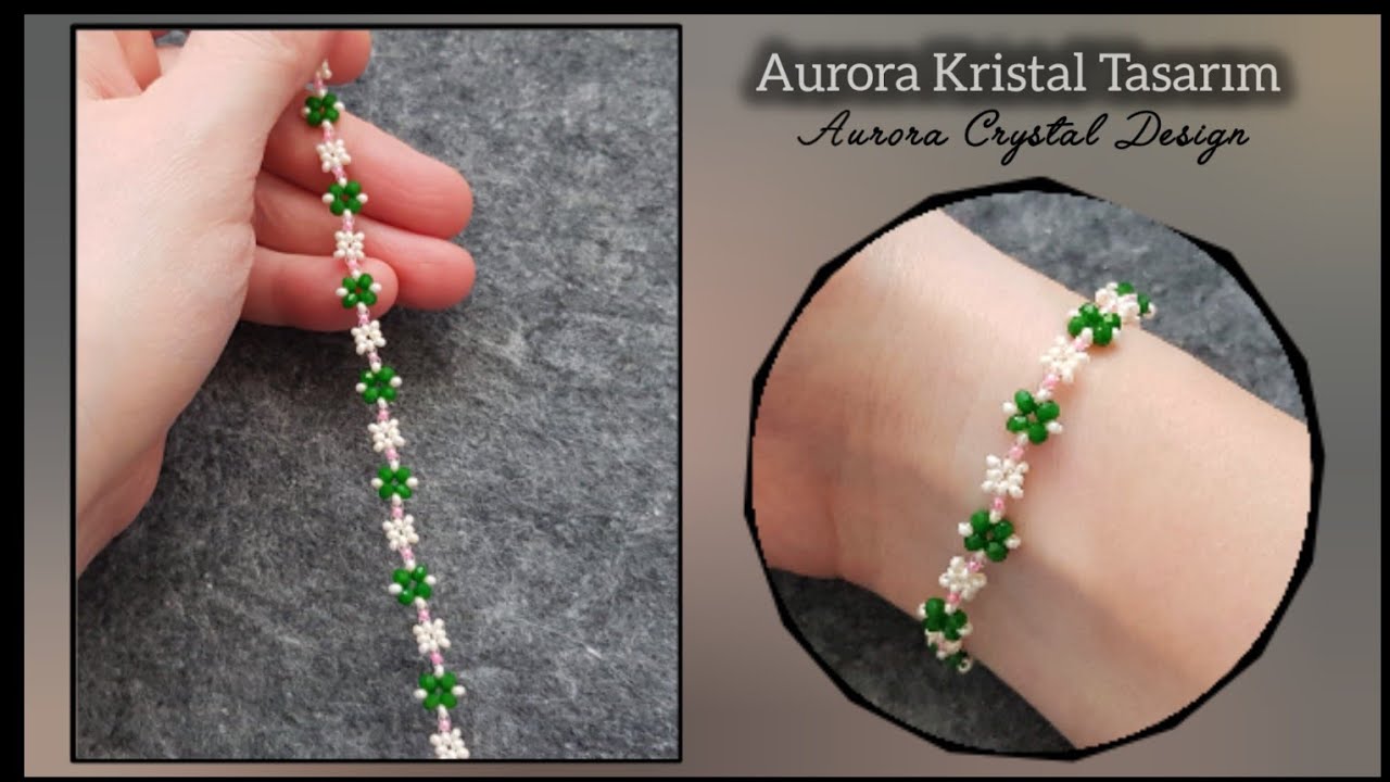 Zarif kristal bileklik yapımı. Elegant crystal bracelet making. How to make beaded bracelet.
