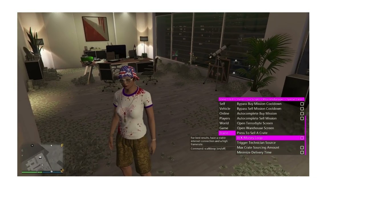 GTA 5 Stand menu (how to add money to your account)