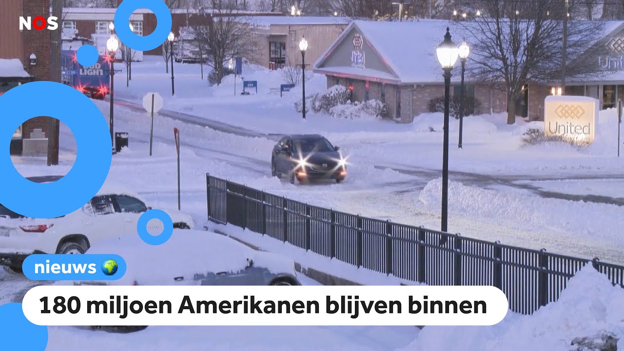 Zware winterstorm in Amerika is begonnen