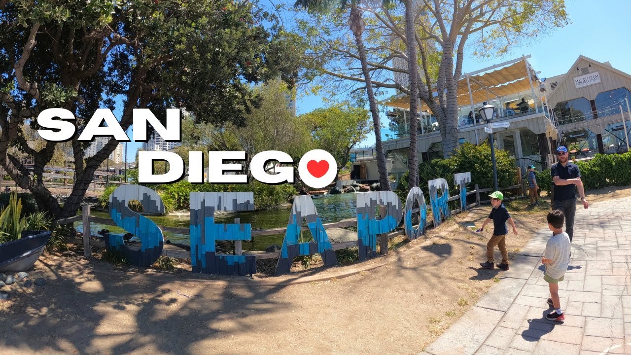 [HD] San Diego Seaport Village Walking Tour | July 2024