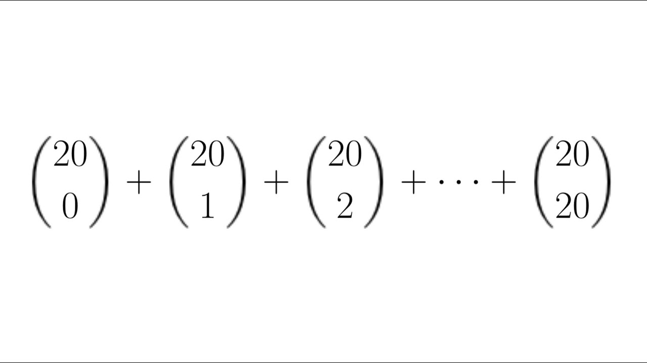 Sum of Binomial Coefficients