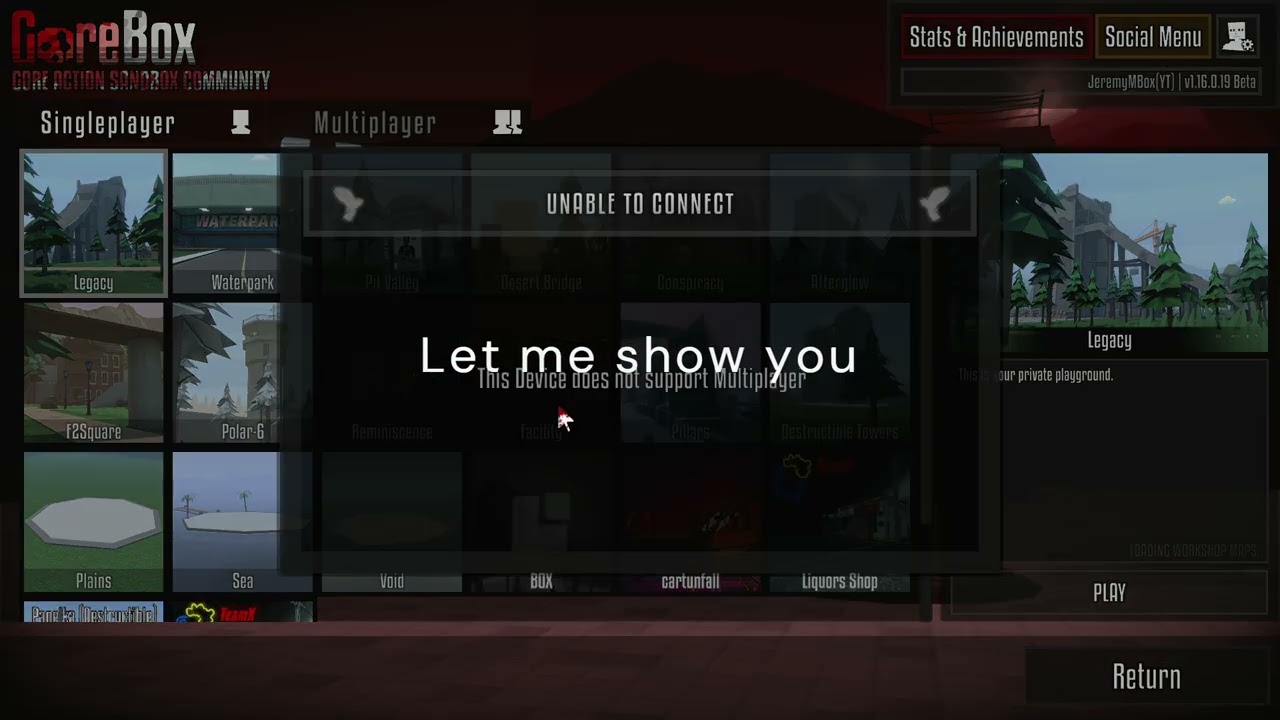 My gorebox multiplayer doesn't work after this v16 bug fix(SHORT EXPLANATION)