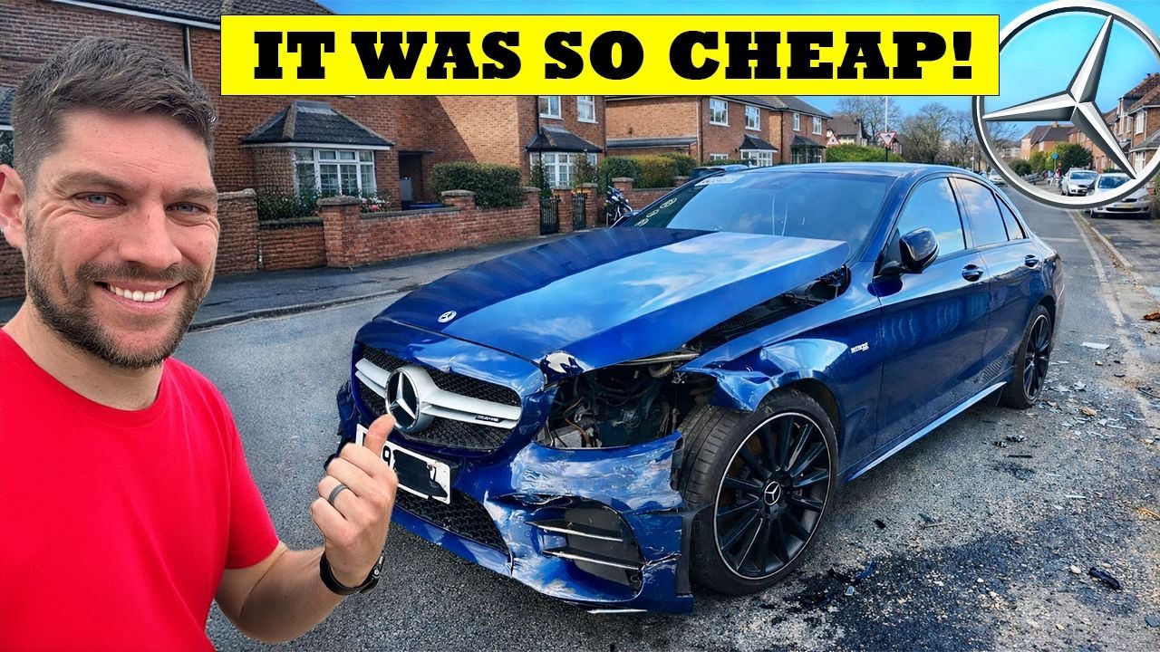 I BOUGHT THIS CHEAP CRASH DAMAGED MERCEDES C43 AMG!...