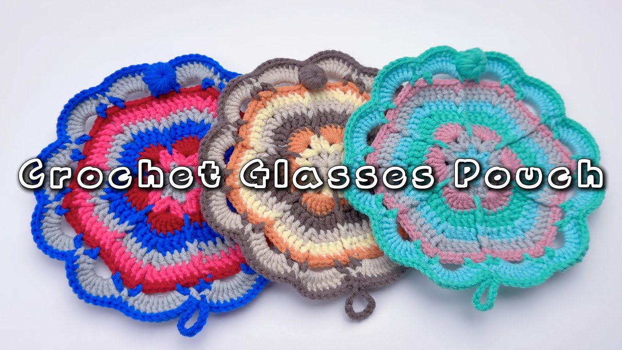 Easy Crochet Glasses Pouch Tutorial | Crochet Sunglasses Case in 20 Minutes | Crochet Coaster 钩针眼镜套