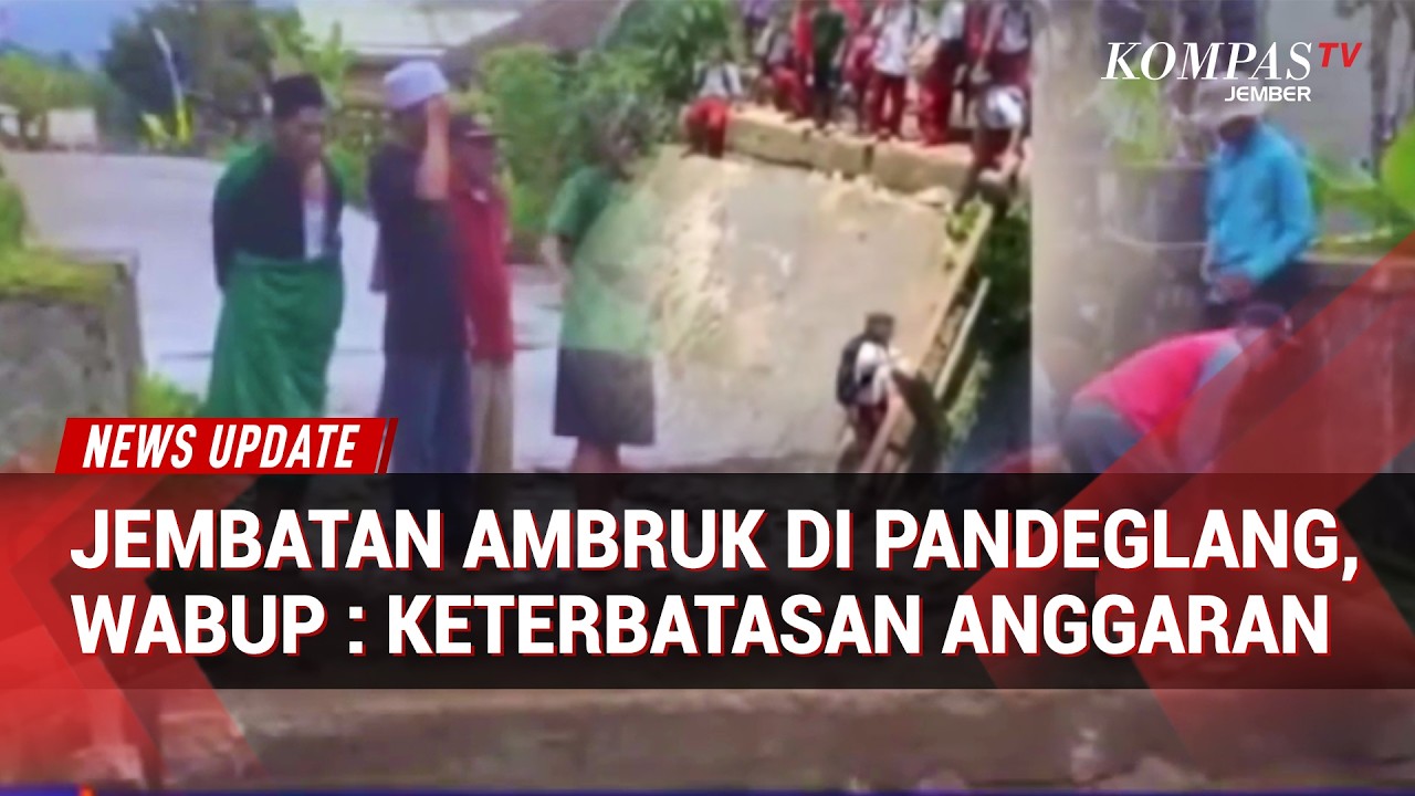 Jembatan Ambruk, Warga Gotong Royong Perbaiki - Wabup Pandeglang Sebut Anggaran Terbatas