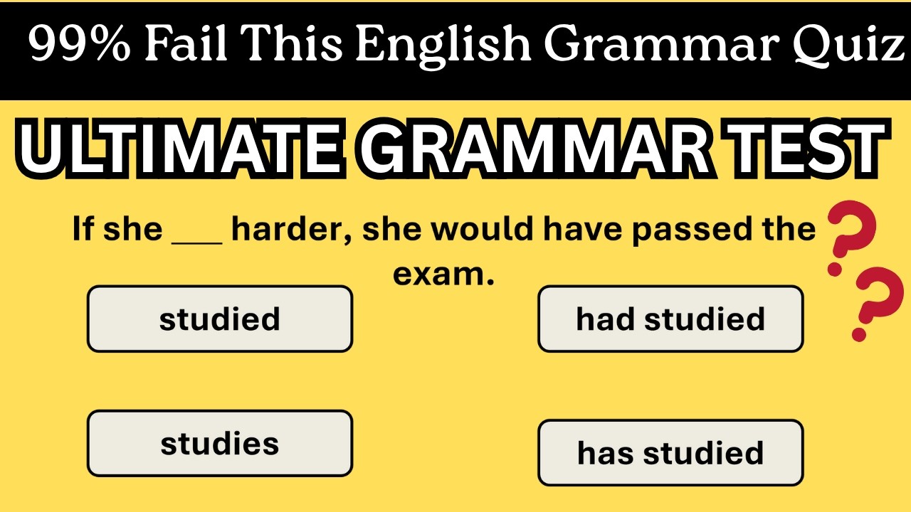 Ultimate English Grammar Test | Only 1% Can Score Full Marks!