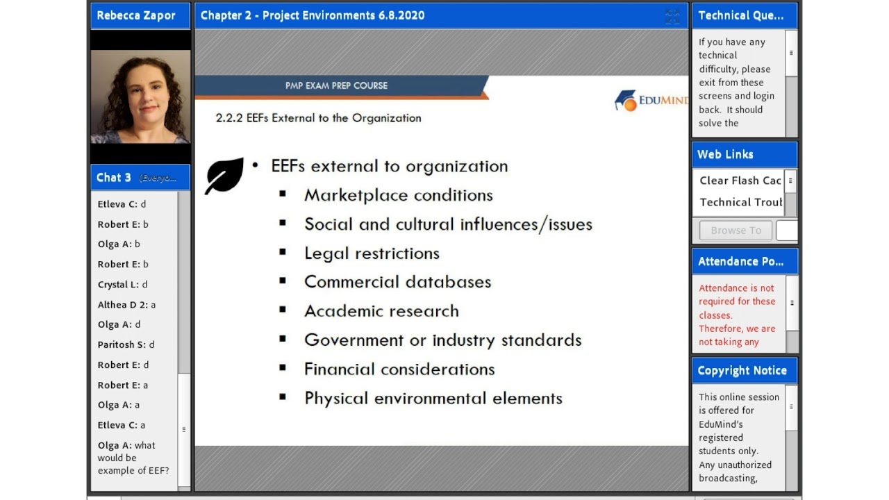 Internal and External EEFs Influencing a Project | Enterprise Environmental Factors | PMP