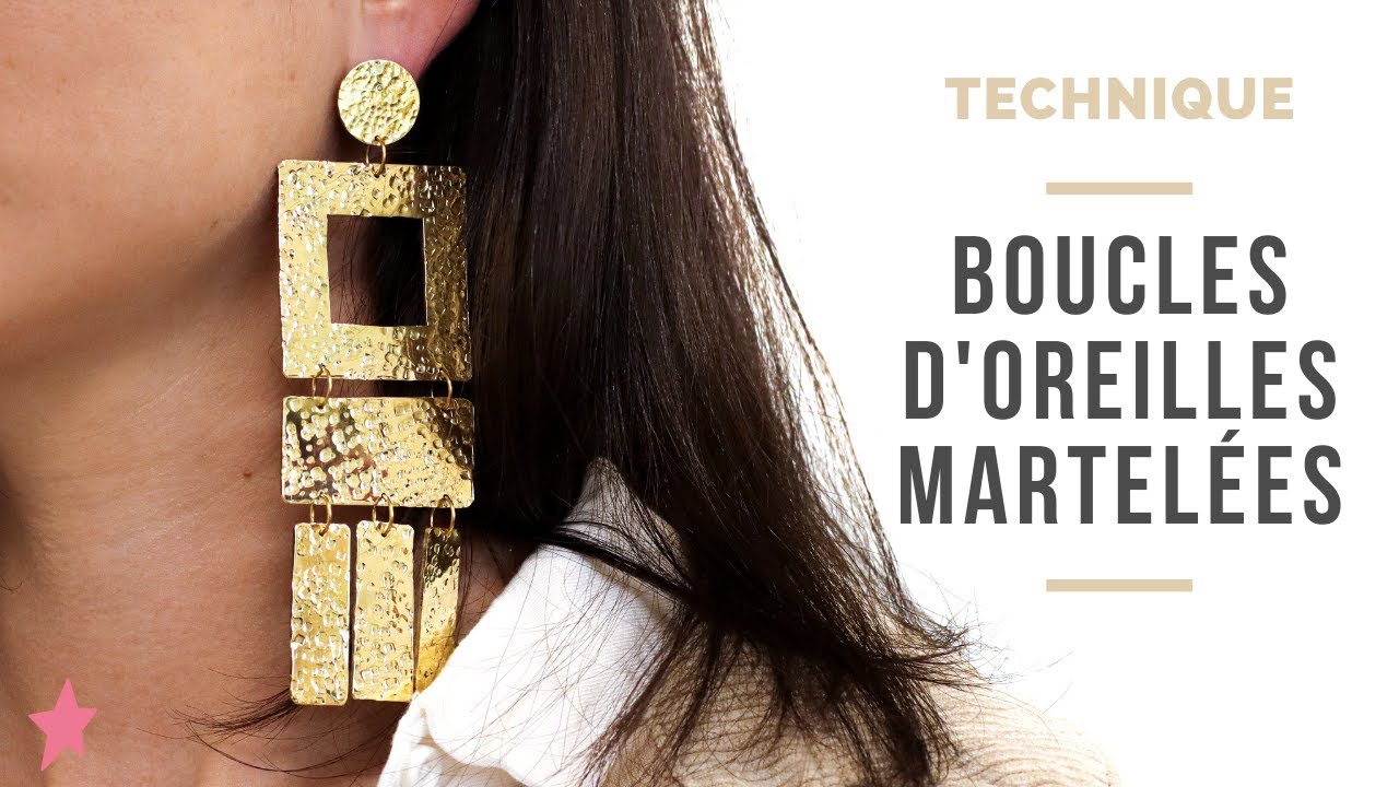 TECHNIQUE | Fabrication de boucles d'oreilles pendantes martelées - création de bijoux artisanaux