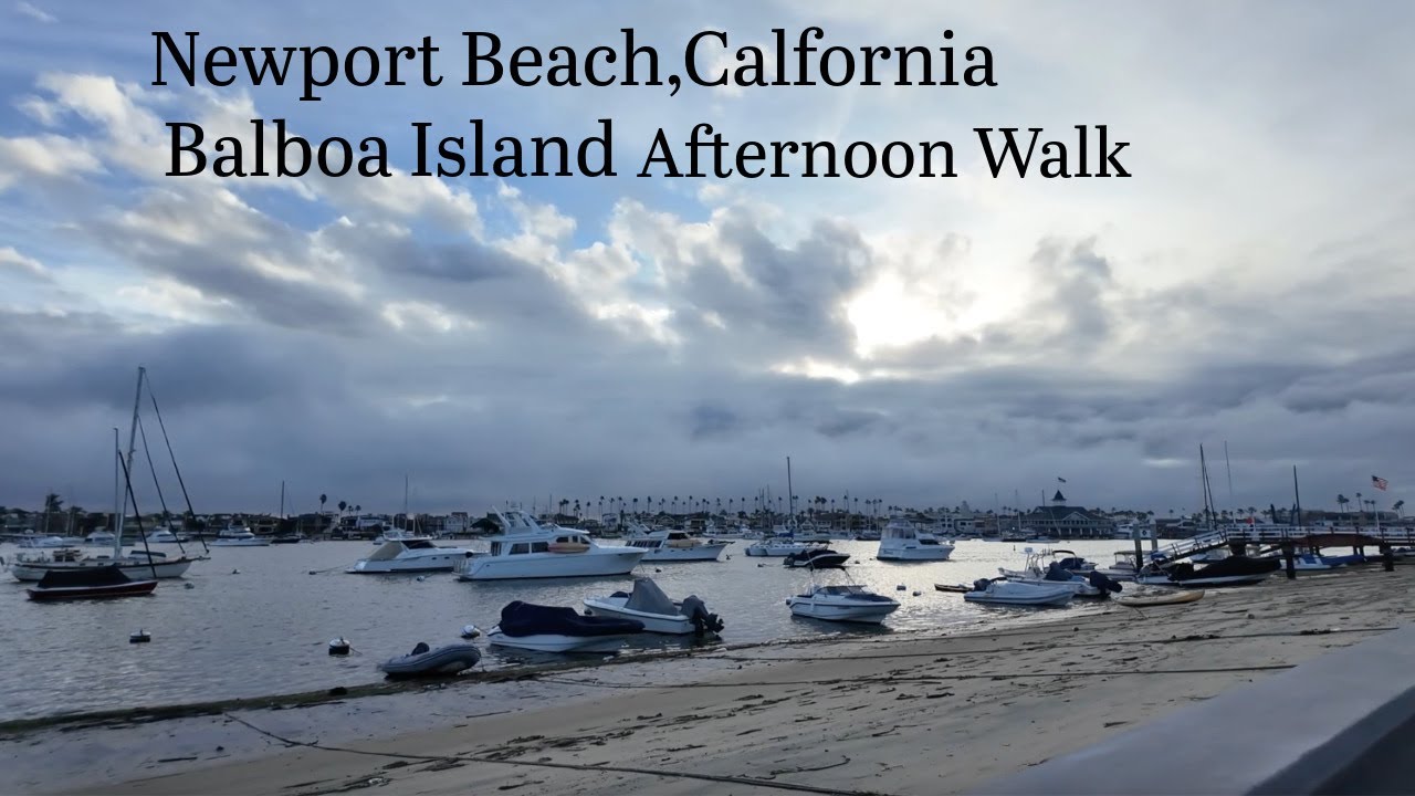 Newport Beach, California Balboa Island Cloudy Day Walk | January 2026