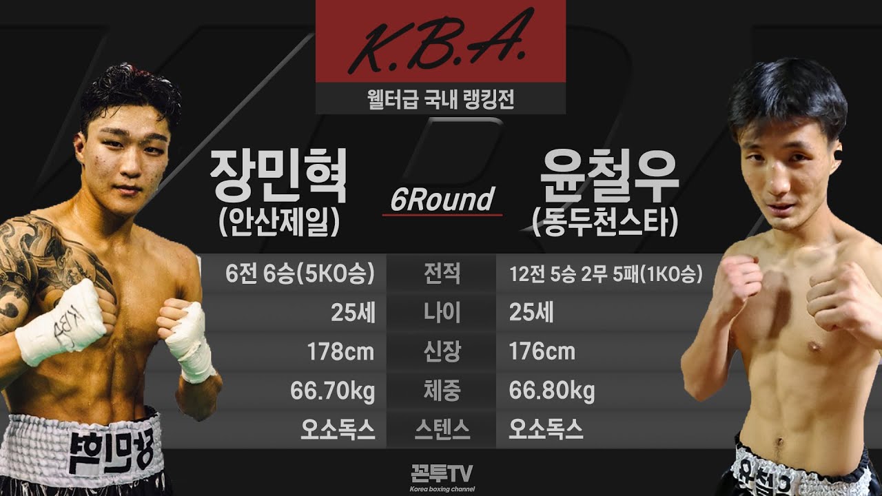 (풀버전, 해설O) 웰터급 국내 랭킹전(6R) | 장민혁 vs 윤철우 20211204