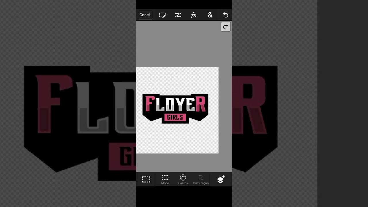 Logo letreiro+ mascote. Floyers GIRLS 