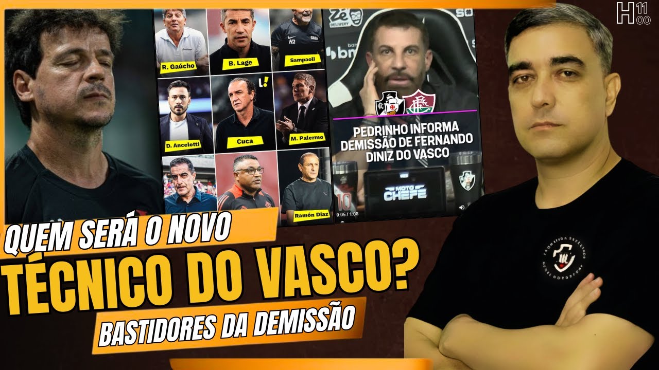 DINIZ É DEMITIDO - VÁRIOS NOMES DE TECNICOS EXPECULADOS - CRISE NO VASCO AUMENTA - SEMANA DECISIVA