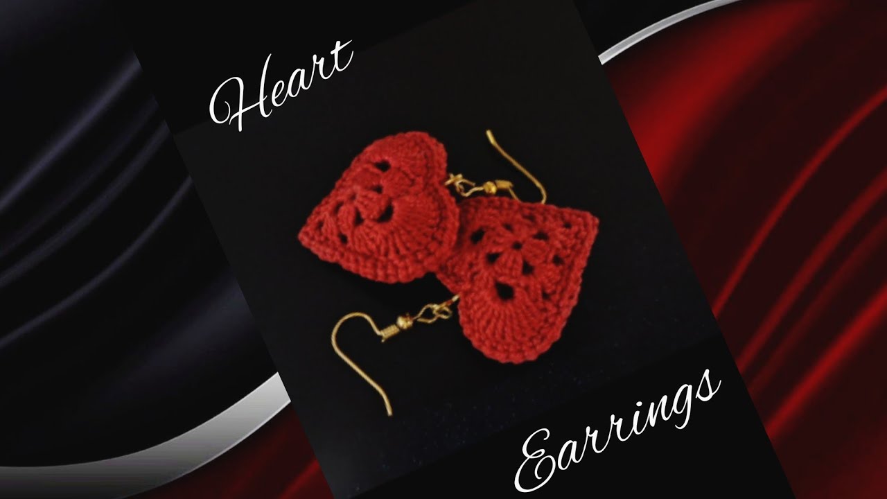 CHRISTMAS SPECIAL | HEART EARRINGS ORNAMENT | CROCHET JEWELLERY | CROCHET SERIES #12 | CROCHET