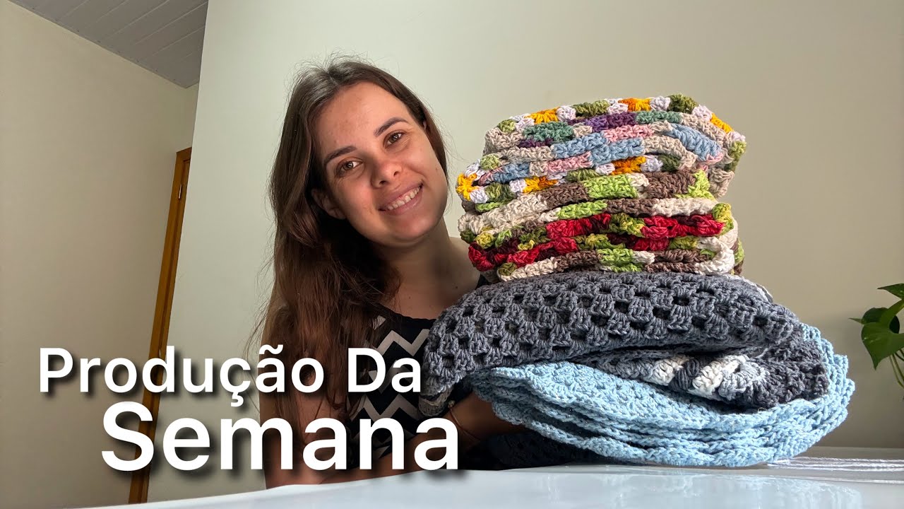 Uma semana de produção no meu ateliê #crochet #croche #vlog 
