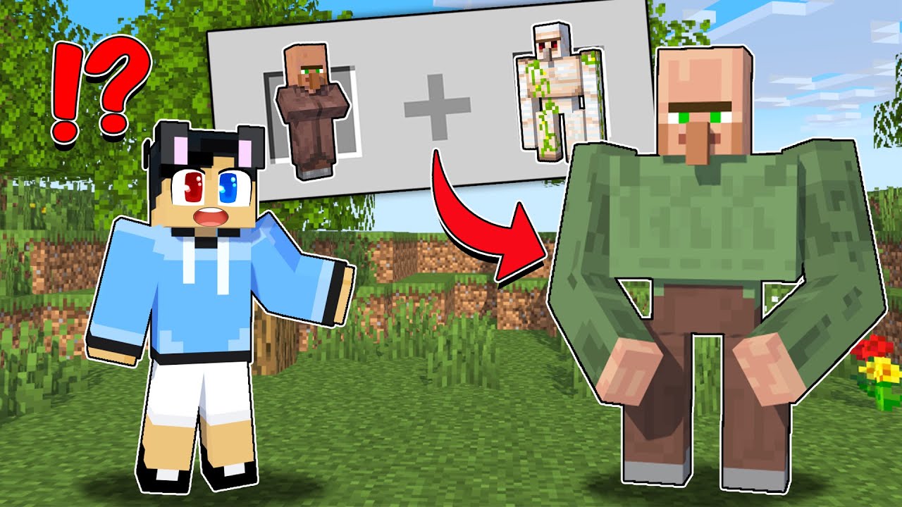 I Can FUSE MOBS to Fight CUSTOM GOLEM in Minecraft!