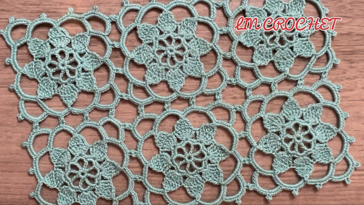 Super Easy and Beautiful 🧶 Crochet Tablecloth Runner Shawl Blouse Pattern