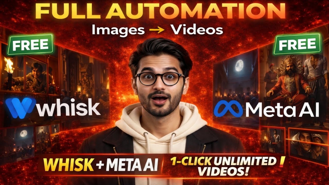 FREE Bulk AI Video Creator 2026 😱 | 1-Click Unlimited  Video Generator 🔥 ( Whisk + Meta Ai )