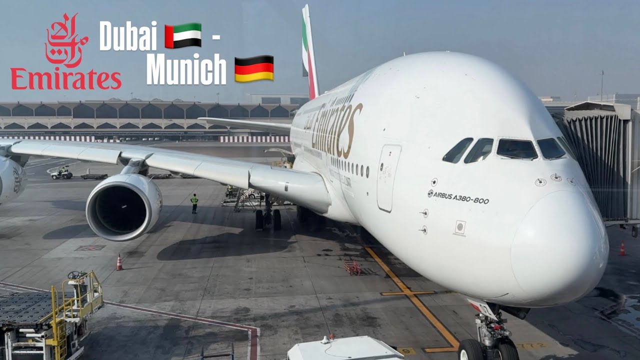 Emirates A380 from Dubai 🇦🇪 to Munich 🇩🇪 | economy class