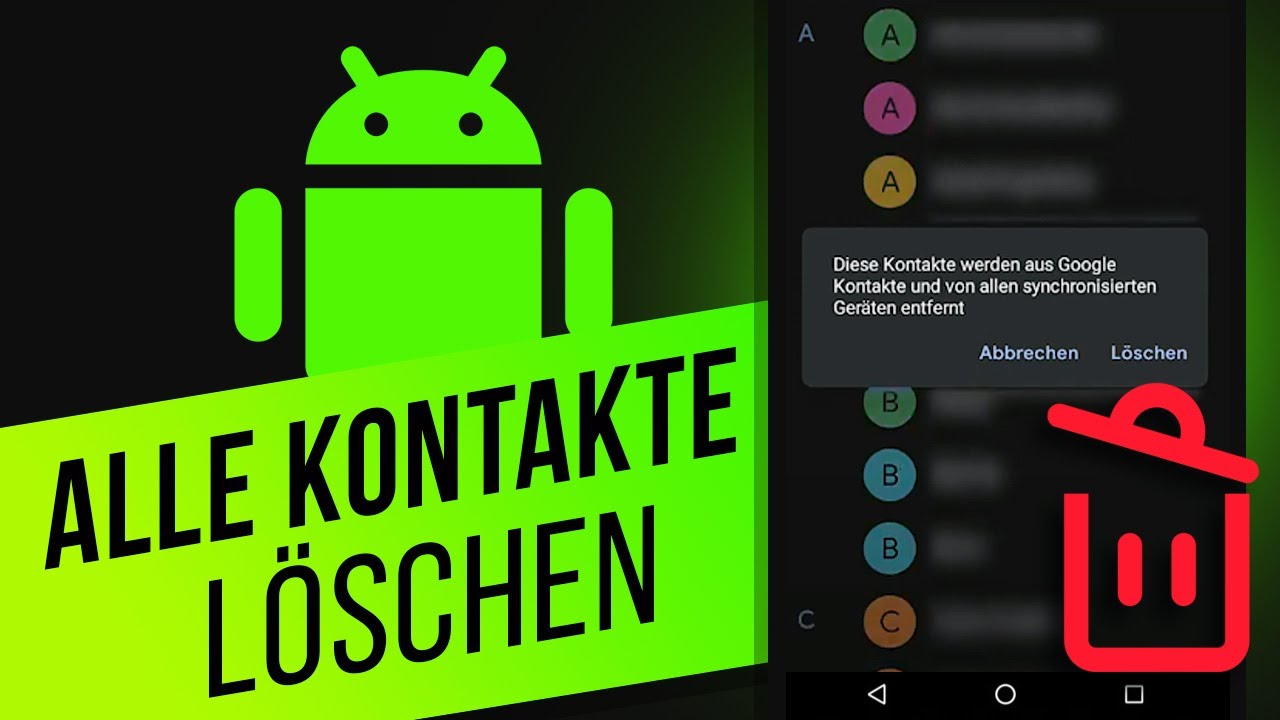 Alle Kontakte l&ouml;schen beim Android Smartphone