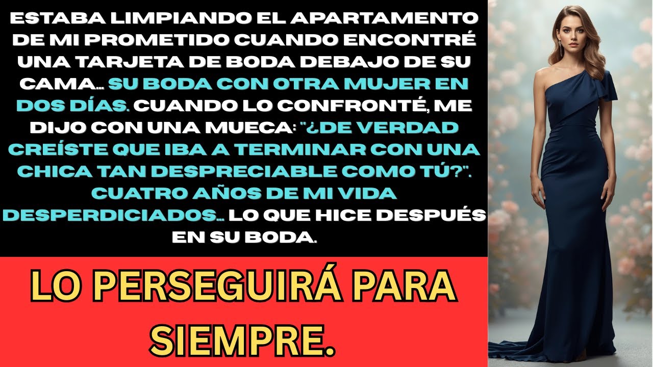 Estaba limpiando la habitación de mi prometido y encontré su tarjeta de boda debajo de la cama