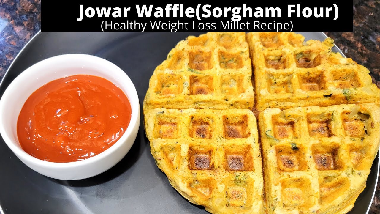 Instant Jowar Waffle | Sorgham Flour Waffle | Waffle with Vegetables | Gluten Free Waffle
