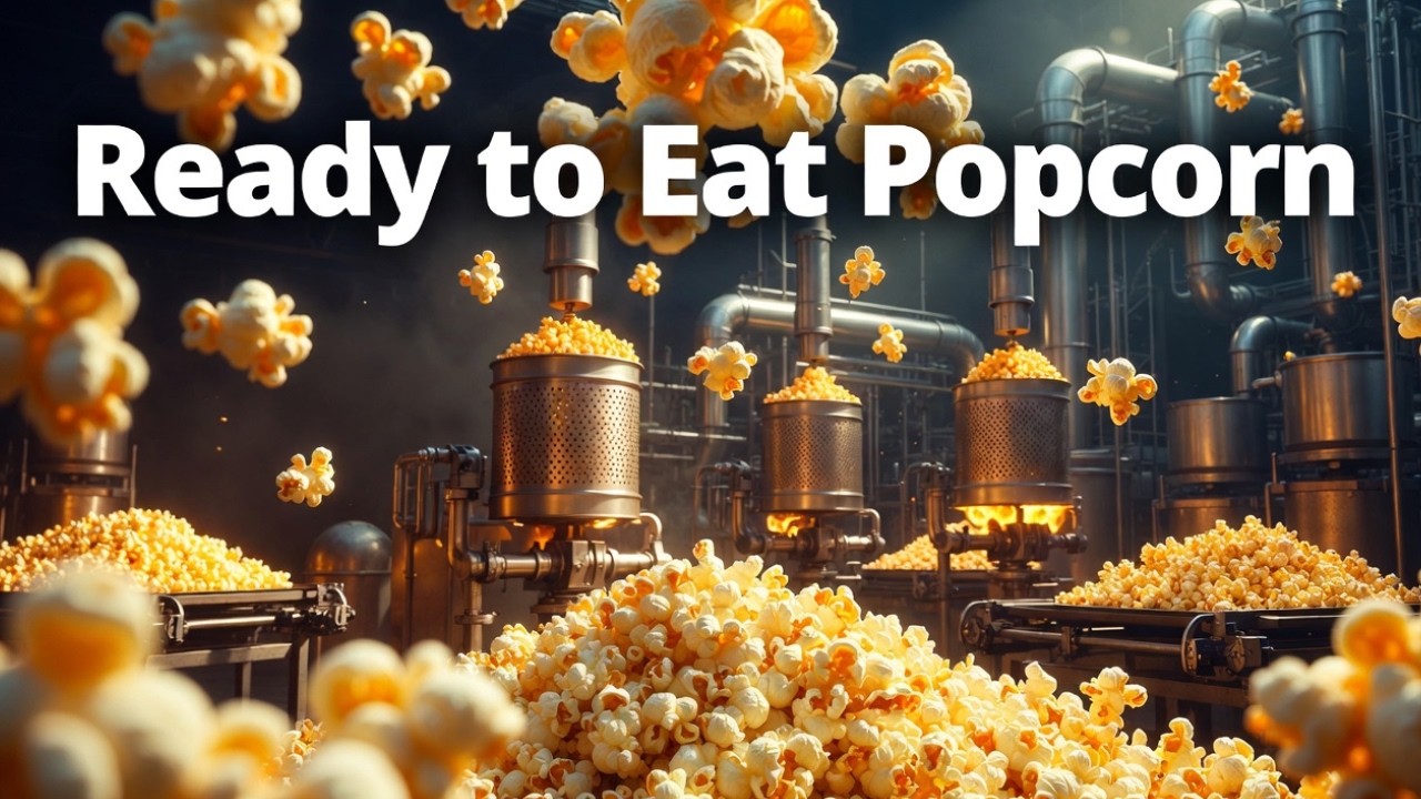 Popcorn Ready-to-Eat Full Factory Process | From Corn Kernel to Crispy Pack