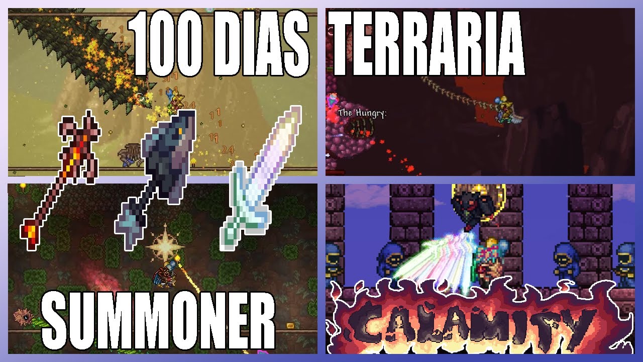 PASE 100 DIAS SIENDO SUMMONER EN TERRARIA CALAMITY 2.0 DEATH MODE! 1/2