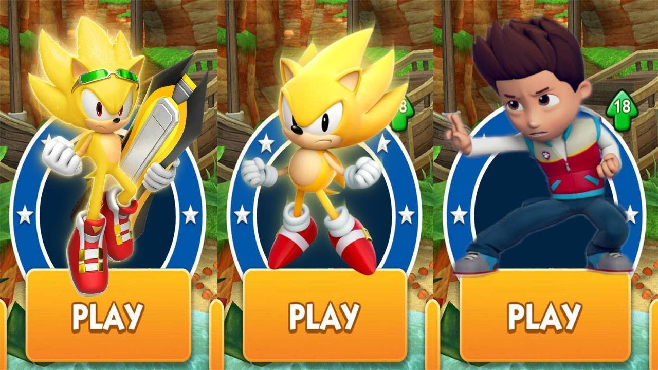 SUPERS EVENT💥🔥- EXTREME GEAR SUPER SONIC vs SUPER CLASSIC SONIC vs RYDER PAW PATROL RUN - SONIC DASH