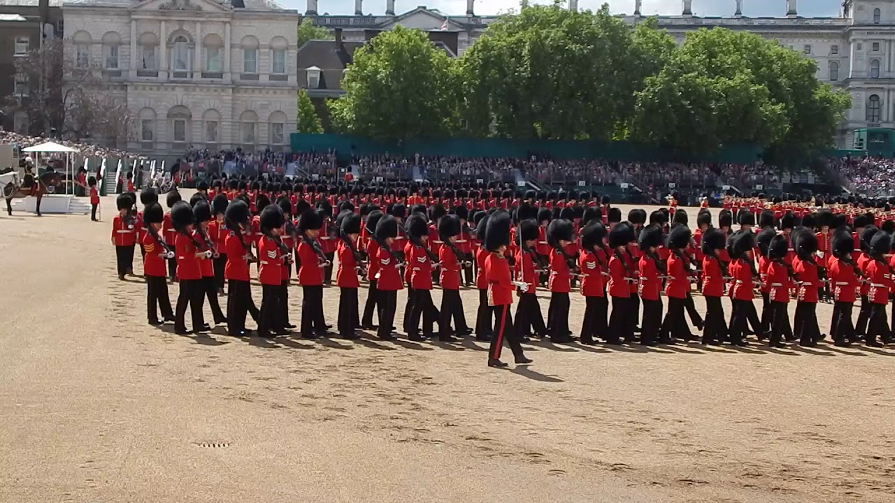 Trooping the Colour-Major Generals Review-25/05/2019.Foot Guards March Past in Slow Time.
