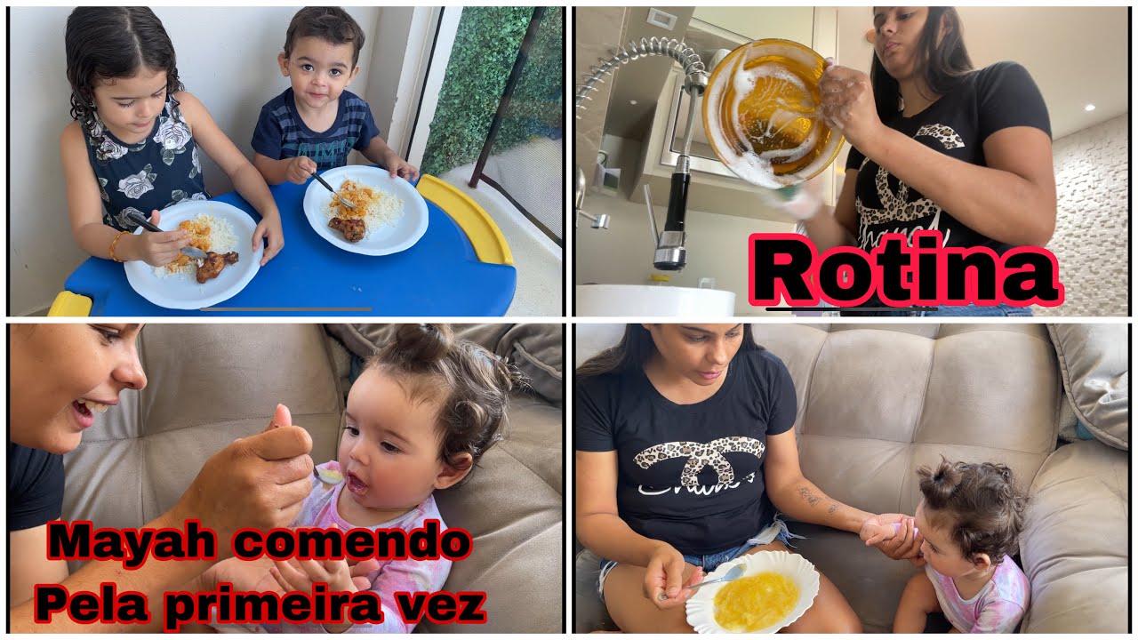 VOLTAMOS A NOSSA ROTINA | Mayah começou a comer papa