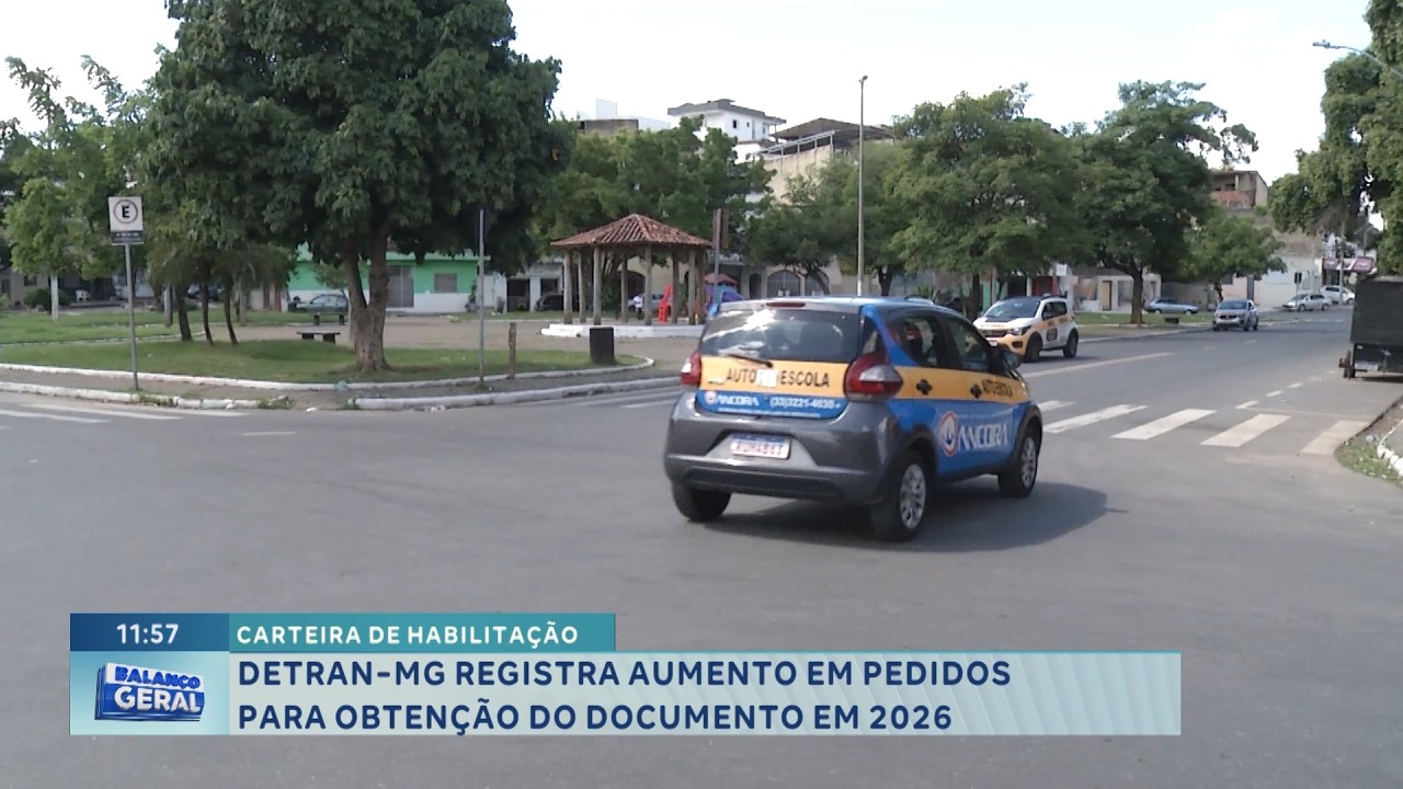 Carteira de habilitação: Detran-MG registra alta nos pedidos em 2026.
