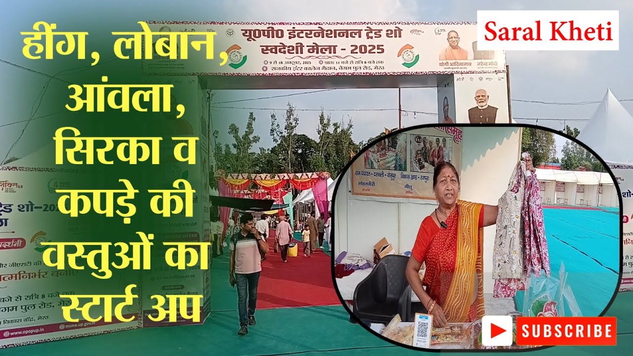 ट्रेड शो स्वदेशी मेले में हींग वाली अम्मा सोनवीरी के हुनर का कमाल #saralkheti #tradeshow #meerut
