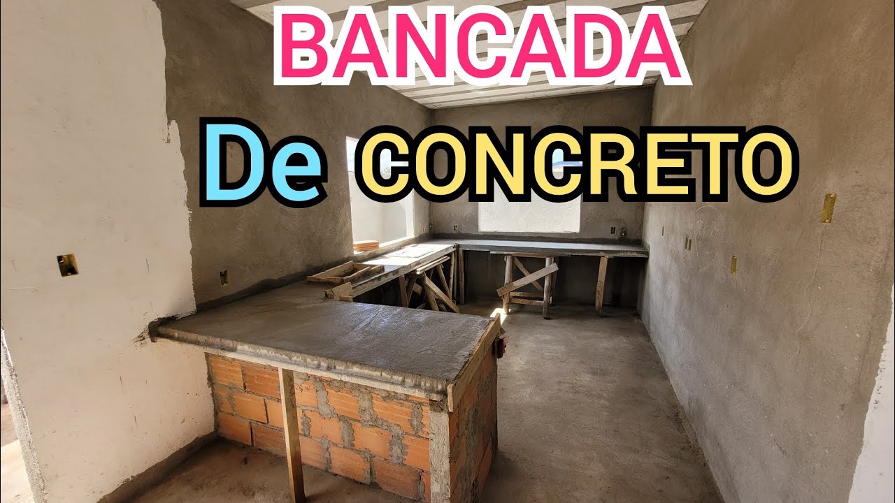 COMO FIZEMOS NOSSA BANCADA DE CONCRETO #passoapasso