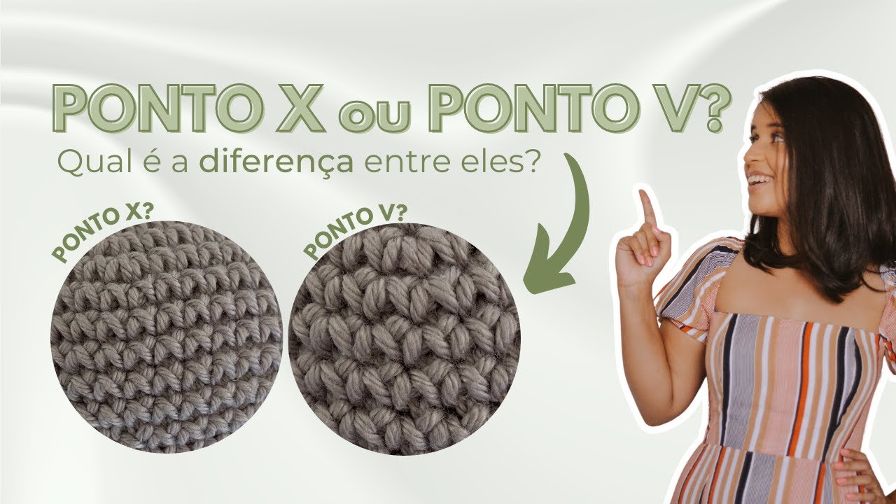 DIFERENÇA ENTRE PONTO X E PONTO V | AMIGURUMI