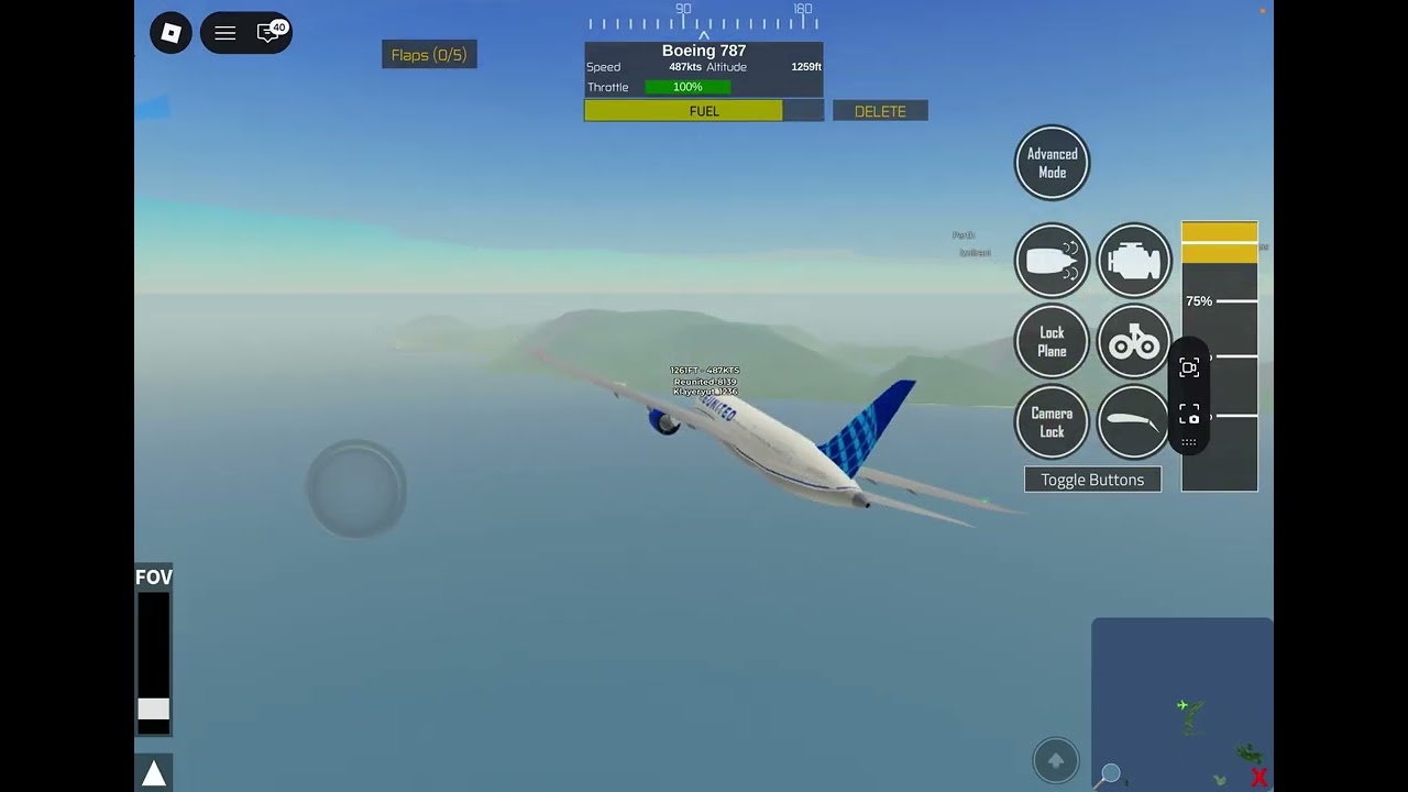 Playing PTFS on a 787