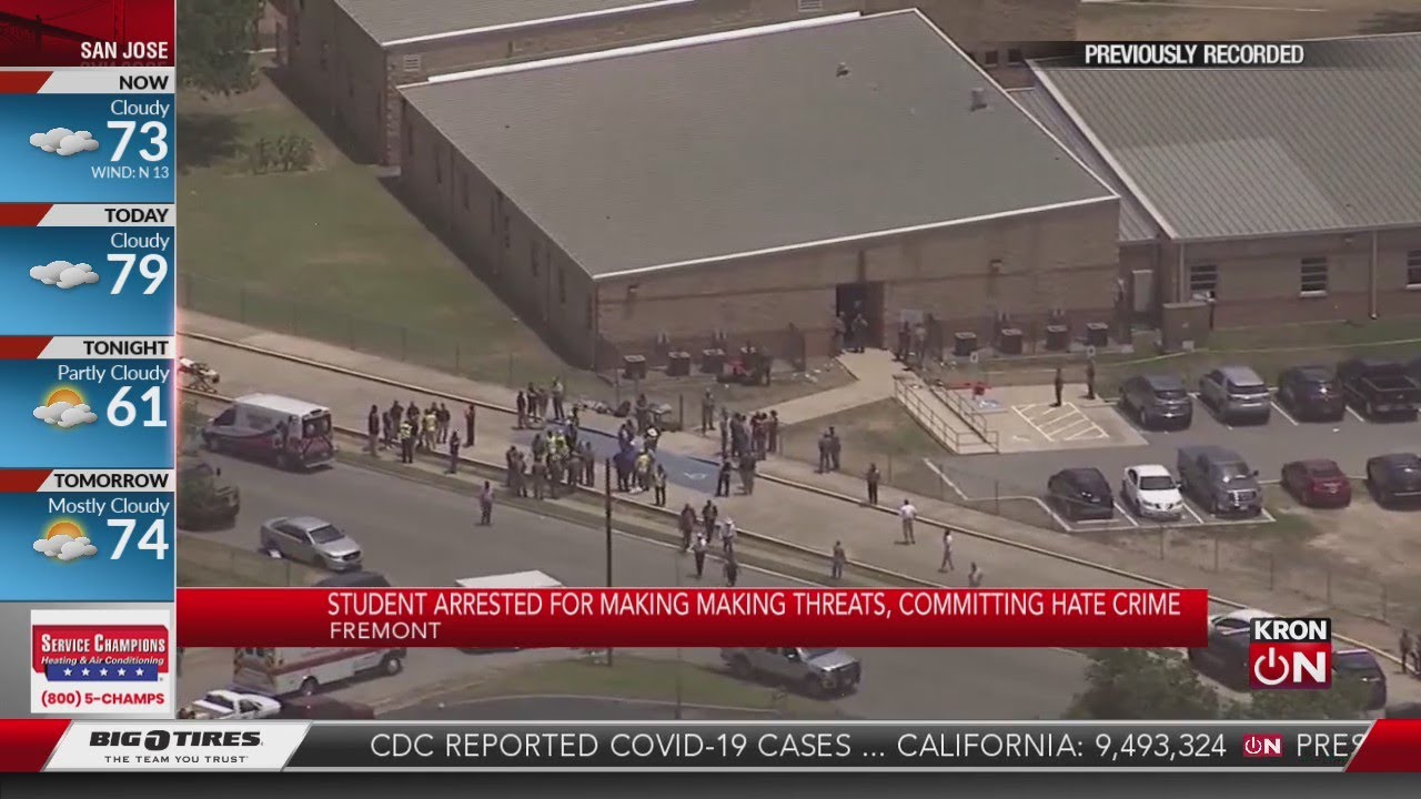 Student arrested for making threats, hate crime