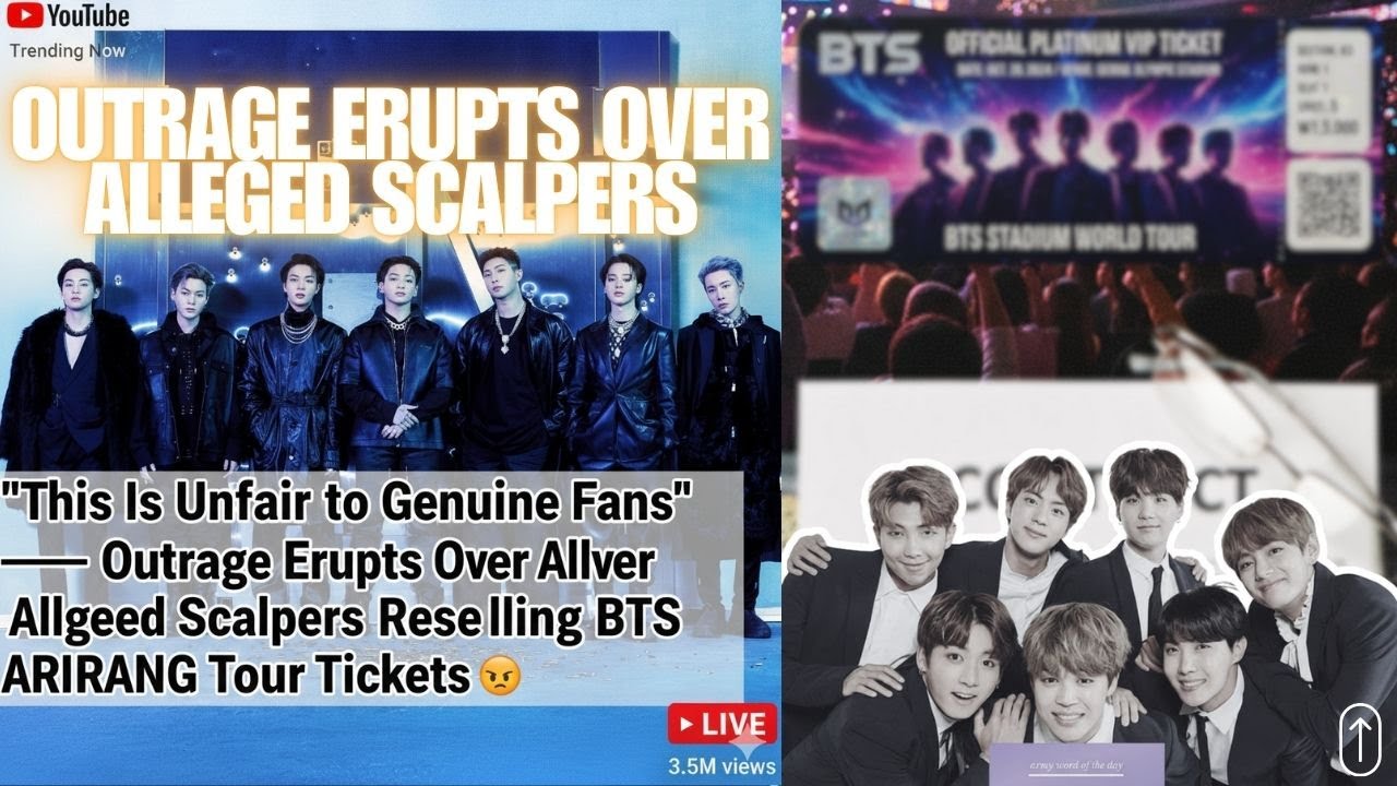 Hot news!! This Is Unfair to Genuine Fans. Alleged Scalpers Reselling BTS ARIRANG Tour Tickets