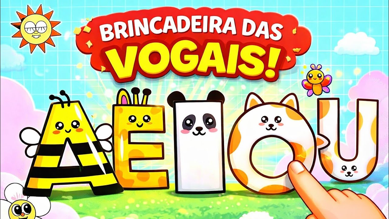 Vogais com animais 🐶🦁|Aprenda AEIOU de forma lúdica