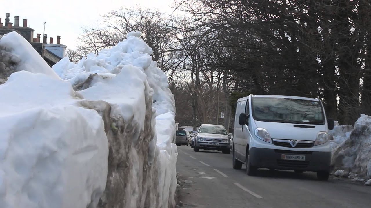 One Week On Drive Through Kirk Michael, Isle of Man, Snow March 2013