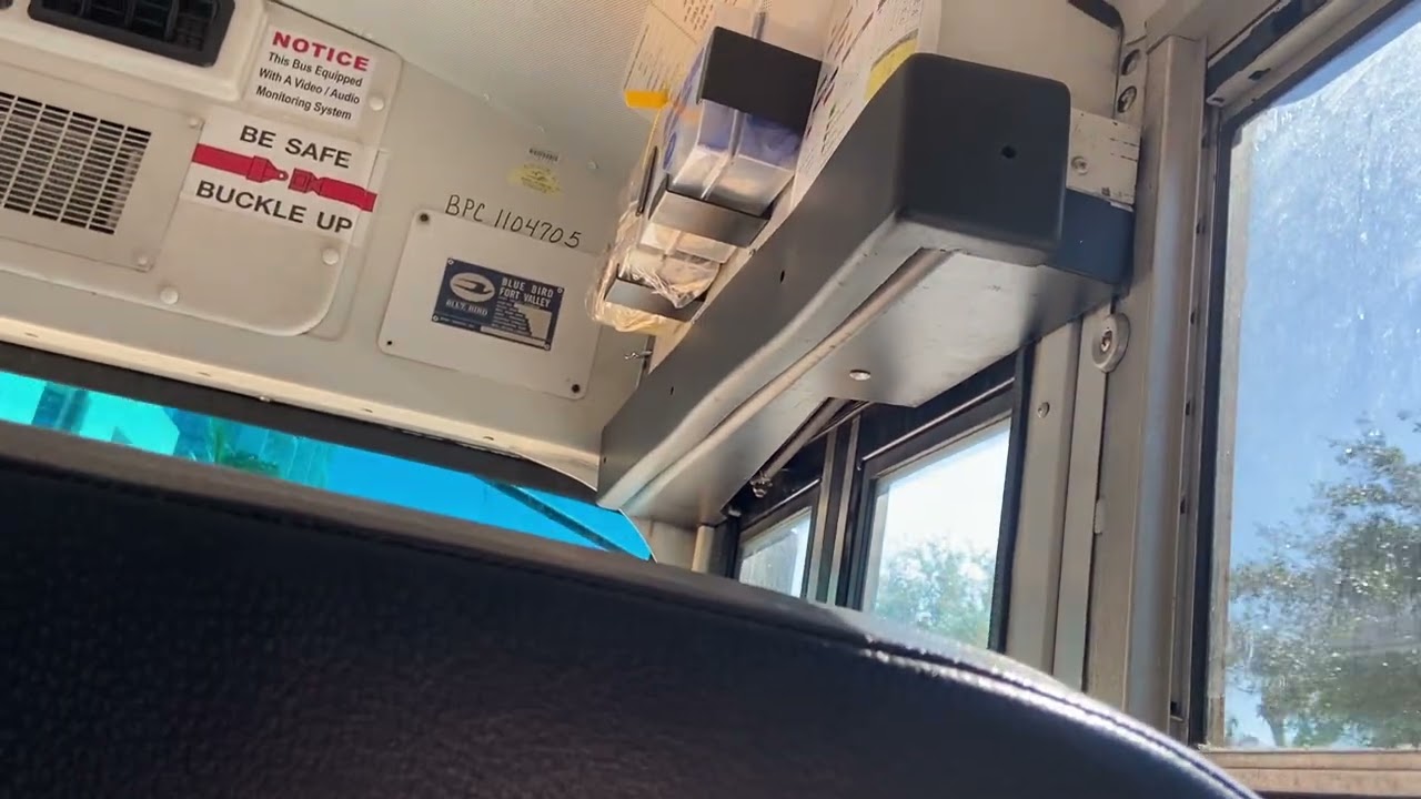 Inside tour of Miami Dade school bus route 9401  field trip bus ride from school bus spotting 
