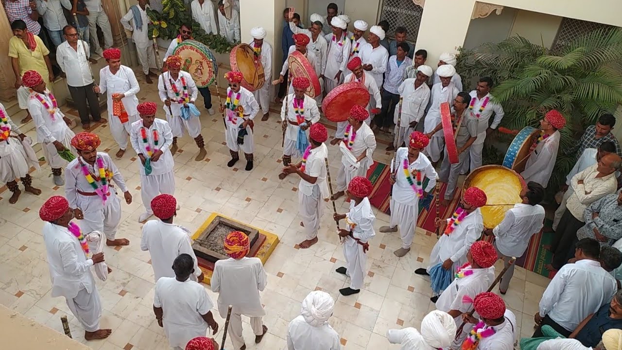 विश्वकर्मा मंदिर में कल्याणपुर गैर नृत्य |Kalyanpur Barmer Ger | Ger Kalyanpur | जत्था गैर कल्याणपुर