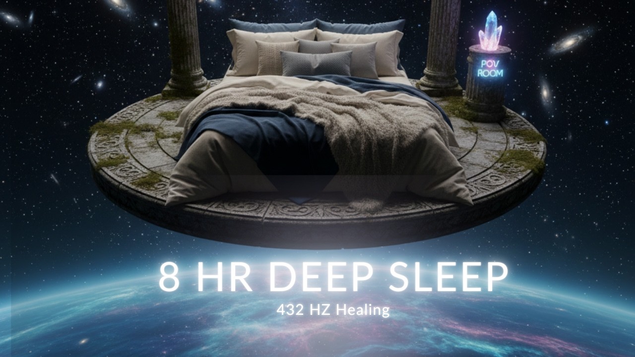 8 HR DEEP SLEEP 🌌 Floating in Space (432 Hz Healing Frequency) - POV