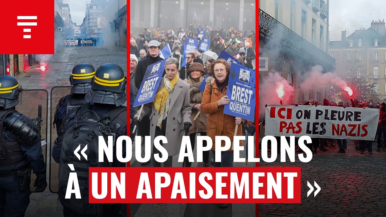 Mort de Quentin Deranque : Un millier de manifestants dans les rues de Bretagne