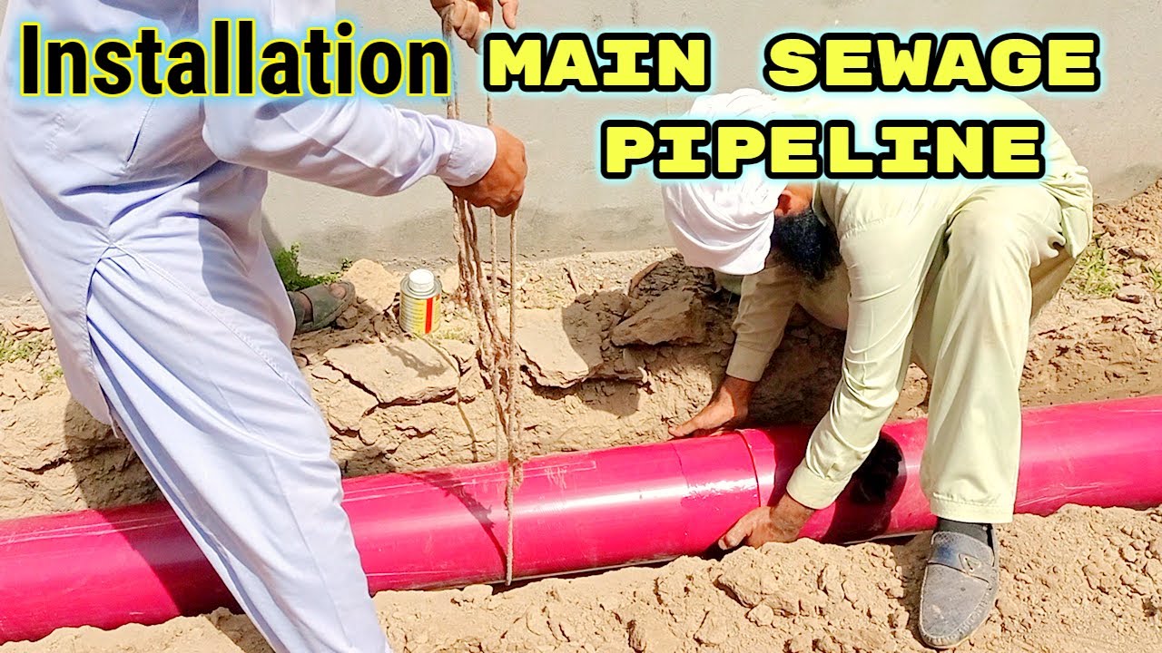 How to install main sewage pipe line | House sewerage system | Best sewer line