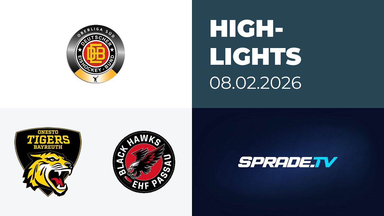08.02.2026 - Highlights - onesto Tigers Bayreuth vs. EHF Passau Black Hawks