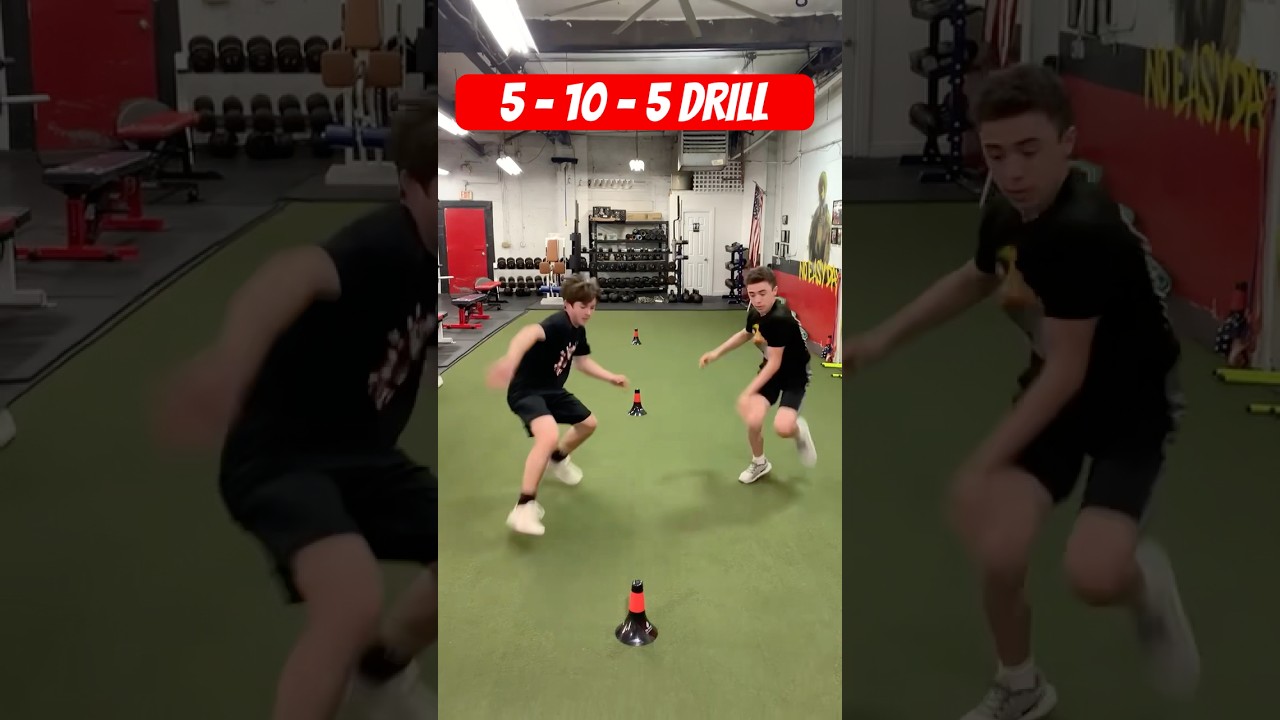 5 - 10 - 5 DRILL 🏆 Manasquan Speed Training 💪 Underground Strength Gym
