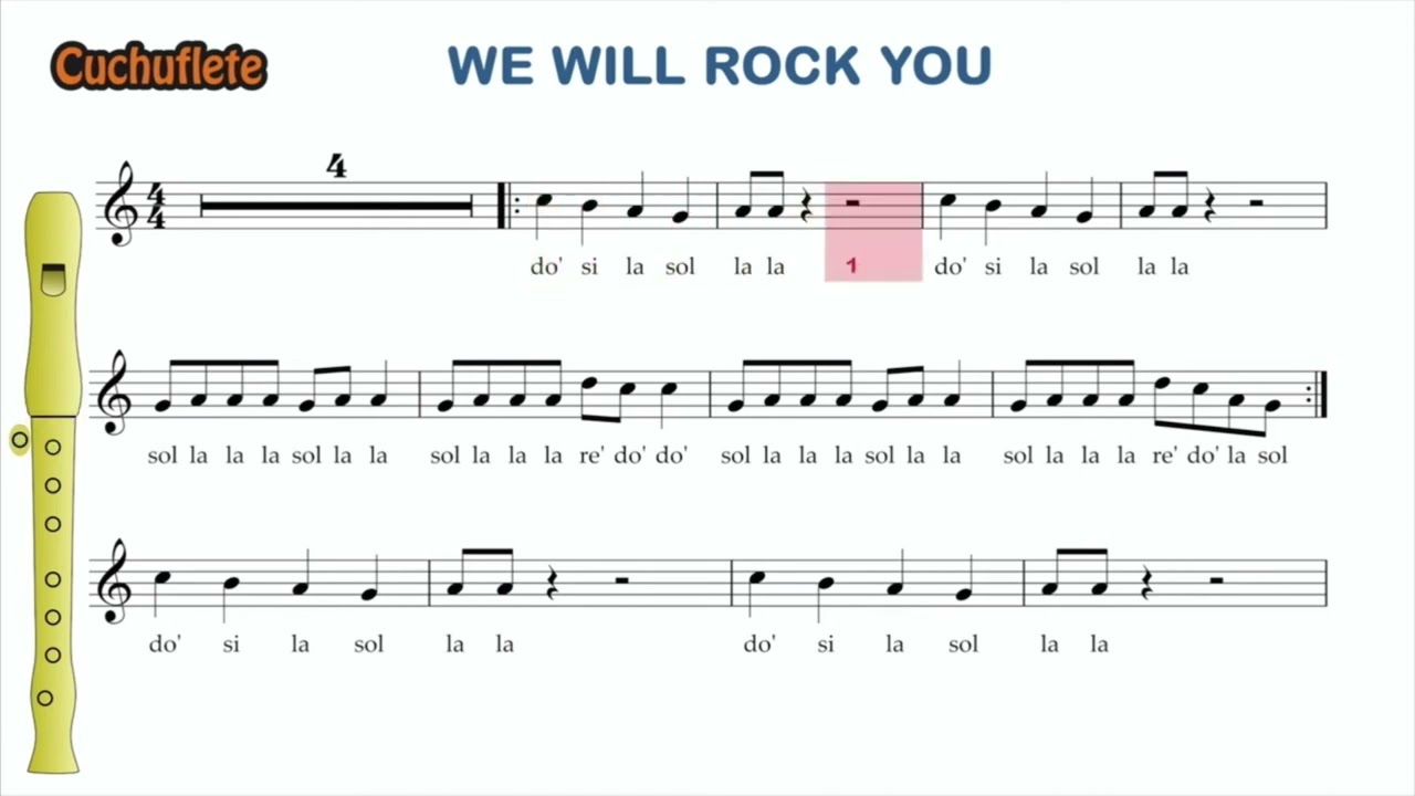 We will rock you flauta - inauguración de juegos