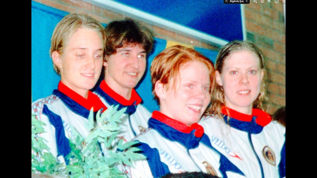 SM i simning Kristianstad 1998 i Tivolibadet, lagkapp 4x50 fritt damer
