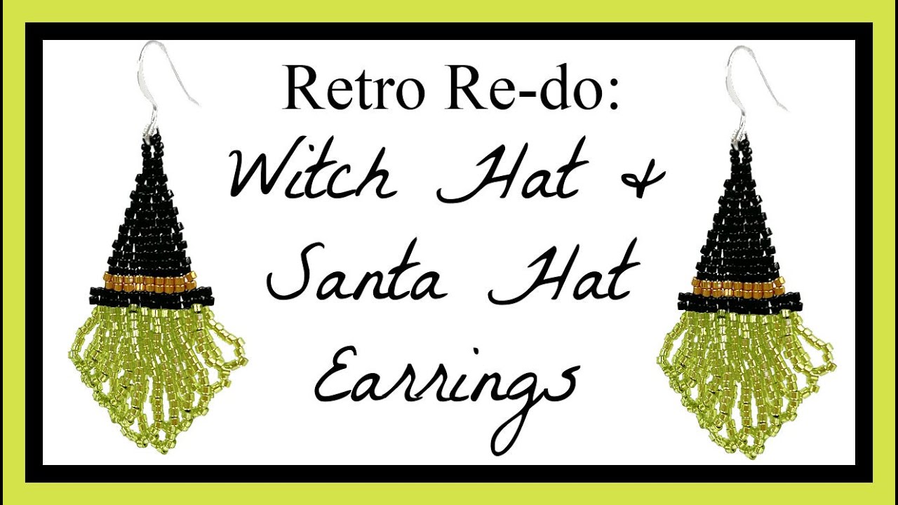 Witch Hat / Santa Hat Earrings  (Retro-Redo) - Jewelry Making